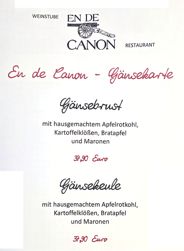 Gänsezeit in der En de Canon